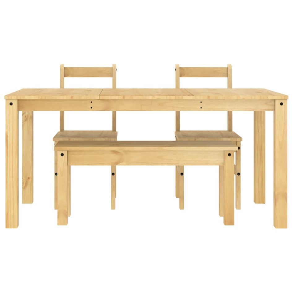 Juego de comedor Panama 4 pzas madera maciza de