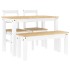 Juego de comedor Panama 4 pzas madera maciza de pino