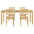 Juego de comedor Panama 5 pzas madera maciza de