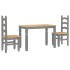 Juego de comedor Panama 3 pzas madera maciza de pino