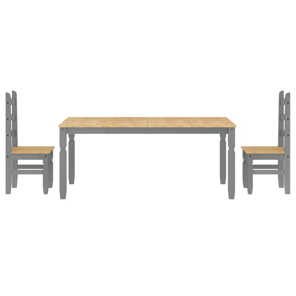 Juego de comedor Panama 3 pzas madera maciza de pino