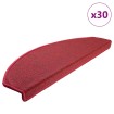 Alfombrilla escalera 30 uds rojo burdeos 65x24x4 cm