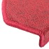 Alfombrilla escalera 30 uds rojo burdeos 65x24x4