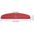 Alfombrilla escalera 30 uds rojo burdeos 65x24x4