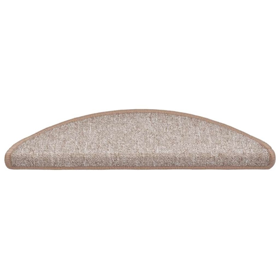 Alfombrilla escalera 30 uds marrón claro 56x17x3