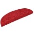 Alfombrilla escalera 30 uds. rojo 65x21x4
