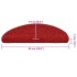 Alfombrilla escalera 30 uds. rojo 65x21x4