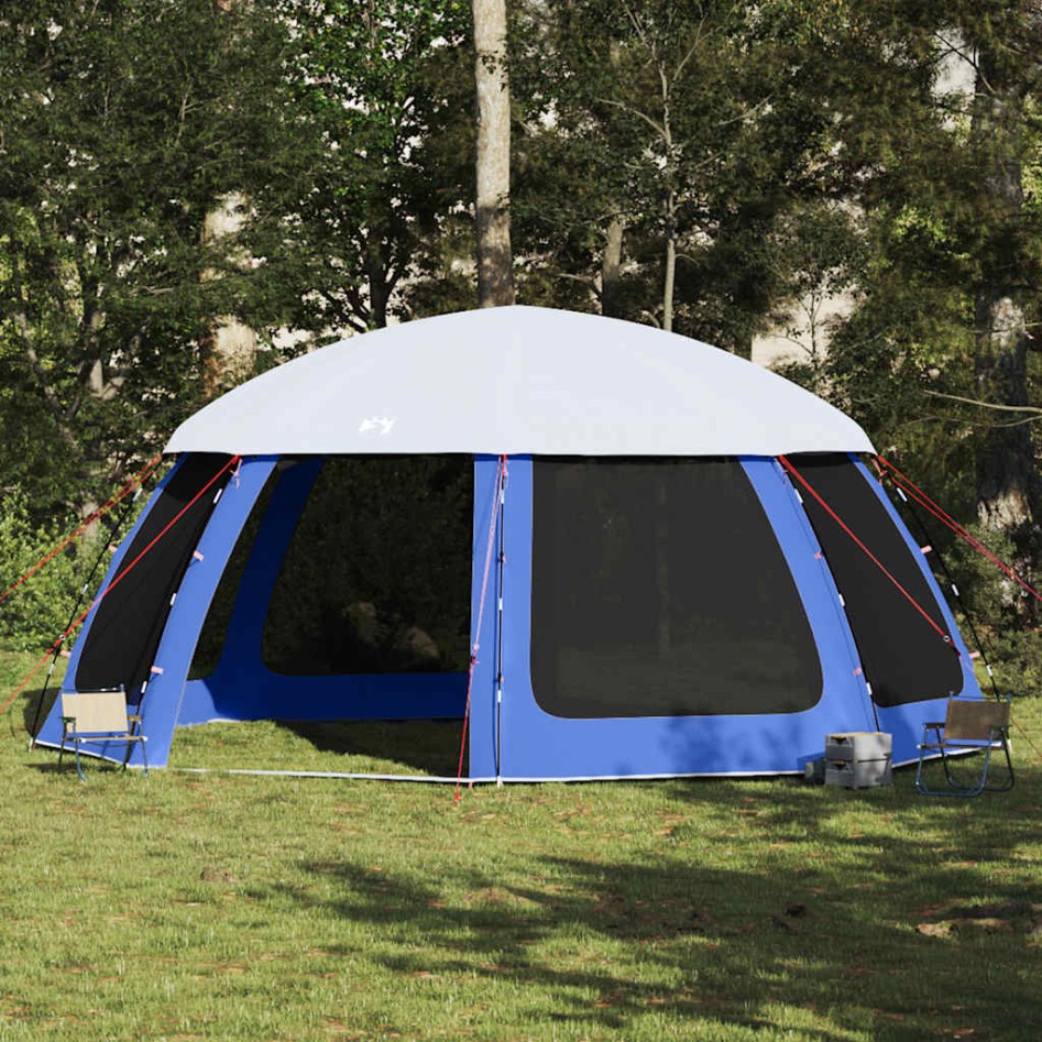 Carpa para piscina con desmontables y paredes azul 612x612