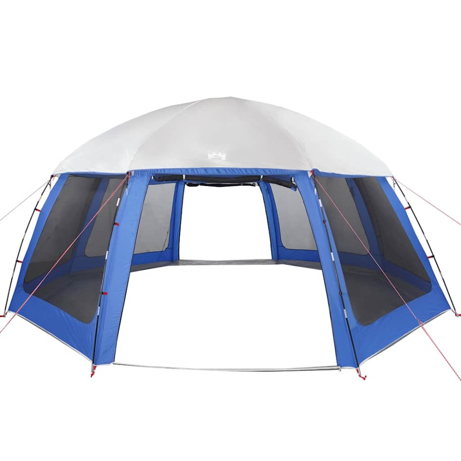 Carpa para piscina con desmontables y paredes azul 612x612
