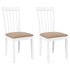 Sillas de comedor con cojines 2uds madera maciza blanco