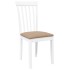 Sillas de comedor con cojines 2uds madera maciza blanco