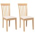 Sillas de comedor con cojines 2uds madera maciza natural