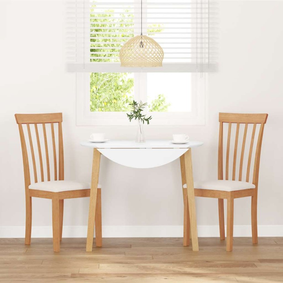 Sillas de comedor con cojines 2uds madera maciza natural
