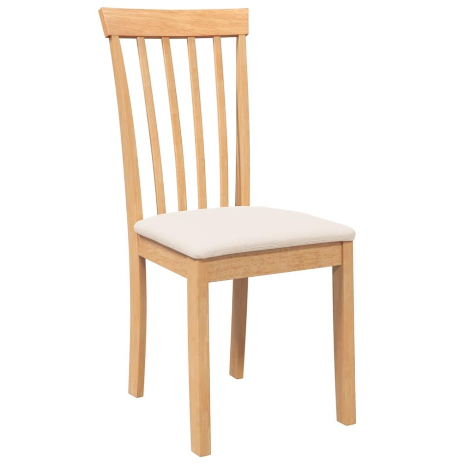 Sillas de comedor con cojines 2uds madera maciza natural