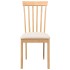 Sillas de comedor con cojines 2uds madera maciza natural