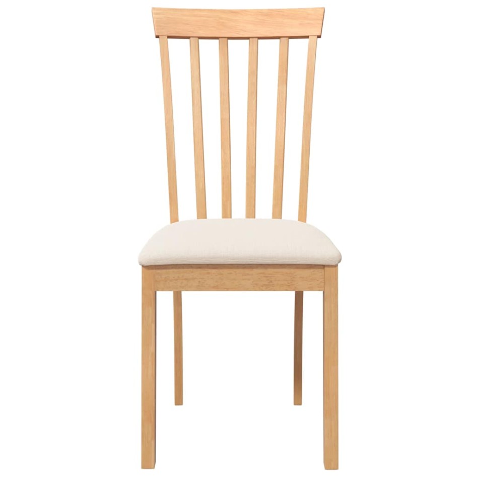 Sillas de comedor con cojines 2uds madera maciza natural