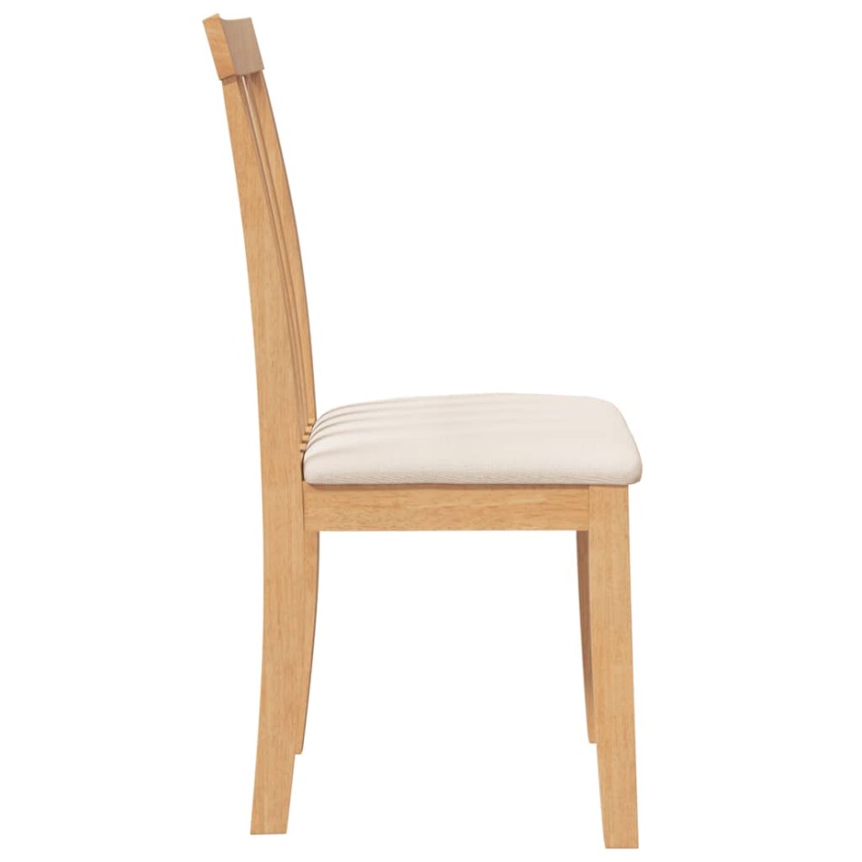 Sillas de comedor con cojines 2uds madera maciza natural