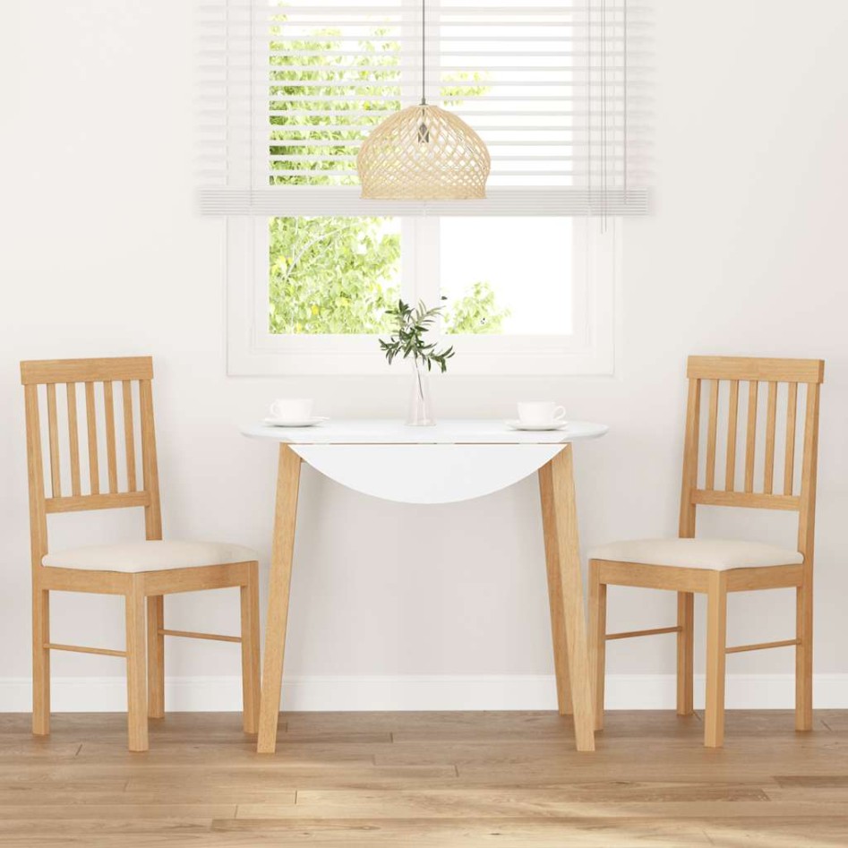 Sillas de comedor con cojines 2 uds madera maciza
