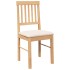 Sillas de comedor con cojines 2 uds madera maciza