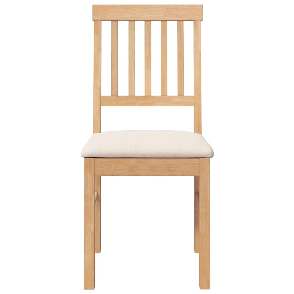 Sillas de comedor con cojines 2 uds madera maciza