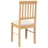 Sillas de comedor con cojines 2 uds madera maciza