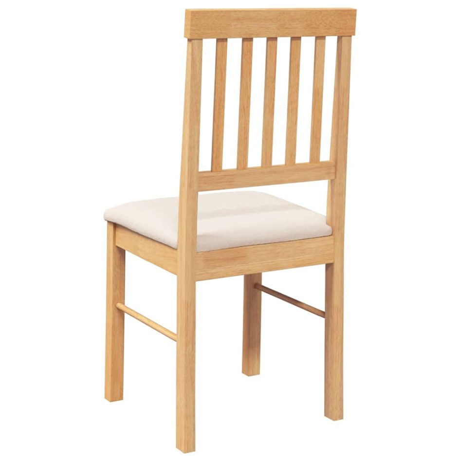 Sillas de comedor con cojines 2 uds madera maciza