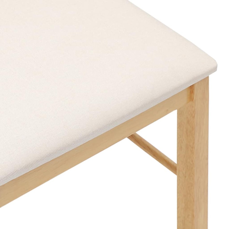 Sillas de comedor con cojines 2 uds madera maciza