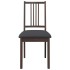 Sillas de comedor con cojines 2 uds madera maciza marrón