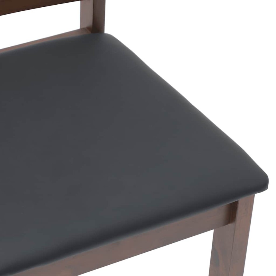 Sillas de comedor con cojines 2 uds madera maciza marrón