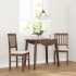 Sillas de comedor con cojines 2 uds madera maciza marrón