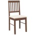 Sillas de comedor con cojines 2 uds madera maciza marrón