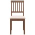 Sillas de comedor con cojines 2 uds madera maciza marrón