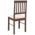 Sillas de comedor con cojines 2 uds madera maciza marrón