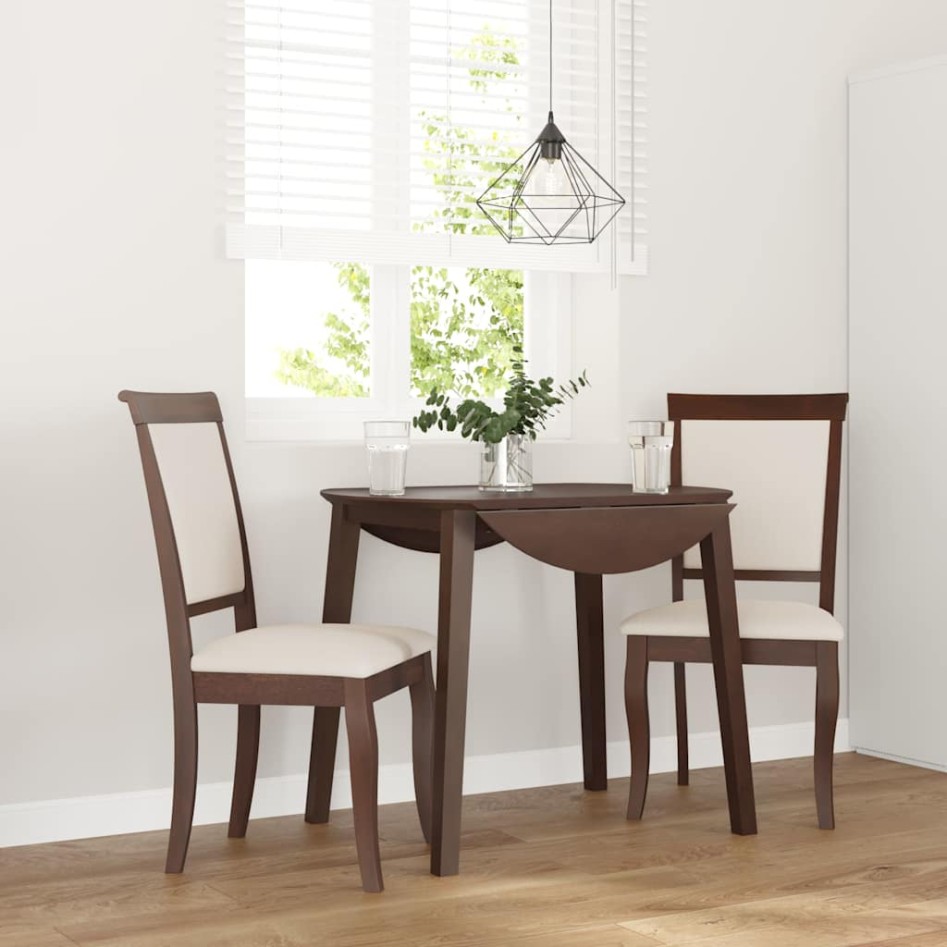 Sillas de comedor con cojines 2 uds madera maciza marrón