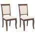 Sillas de comedor con cojines 2 uds madera maciza marrón