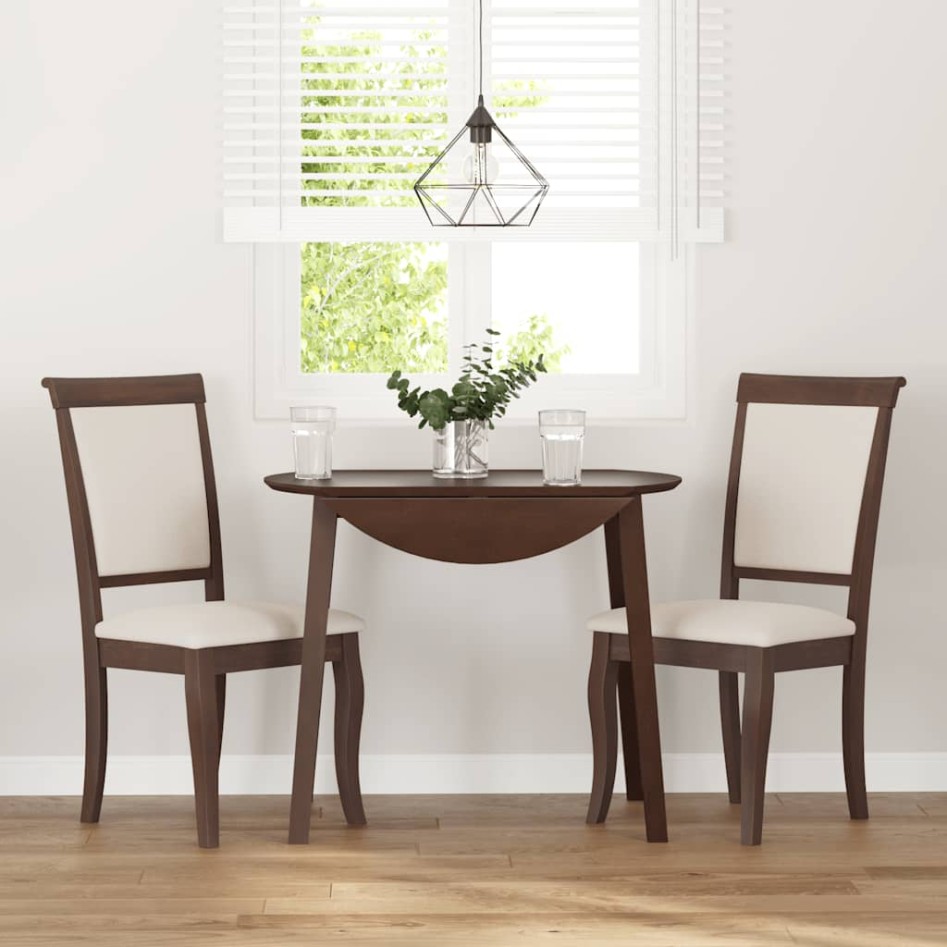 Sillas de comedor con cojines 2 uds madera maciza marrón