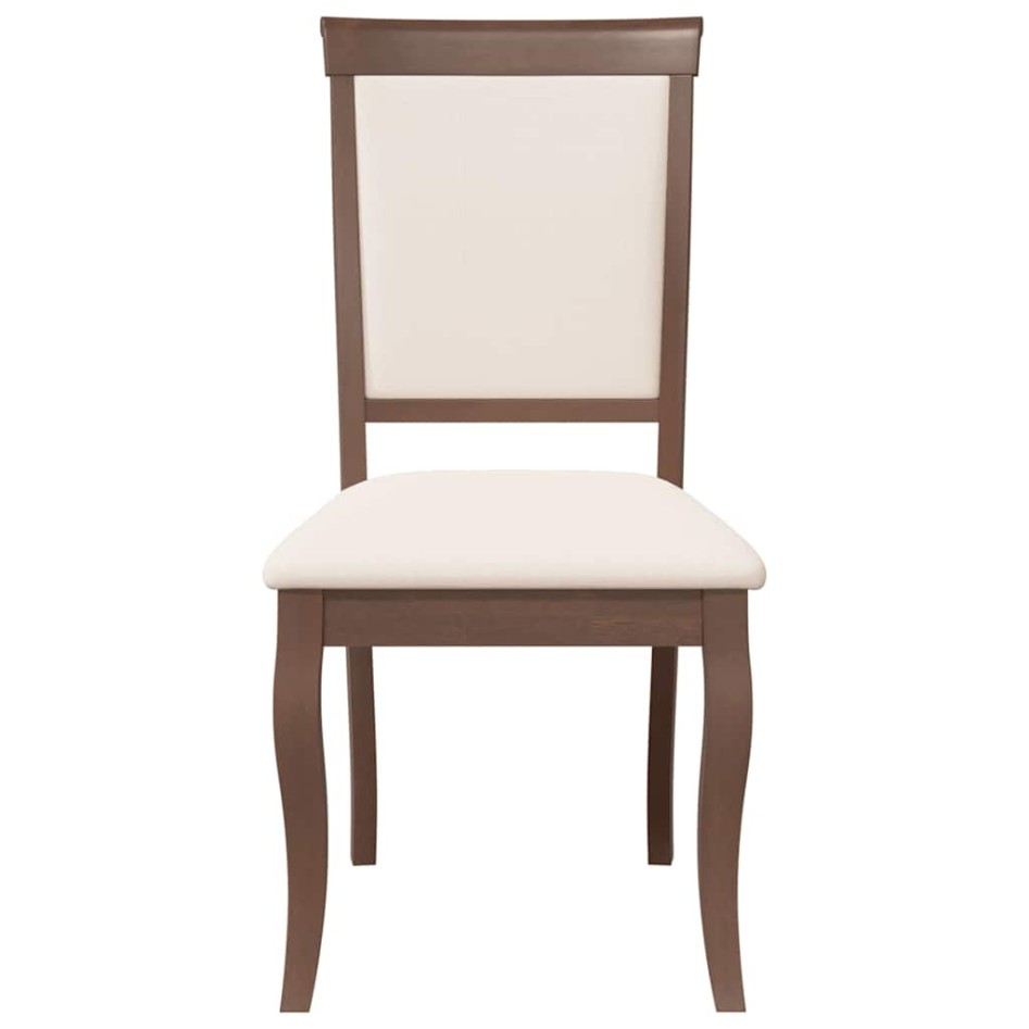 Sillas de comedor con cojines 2 uds madera maciza marrón