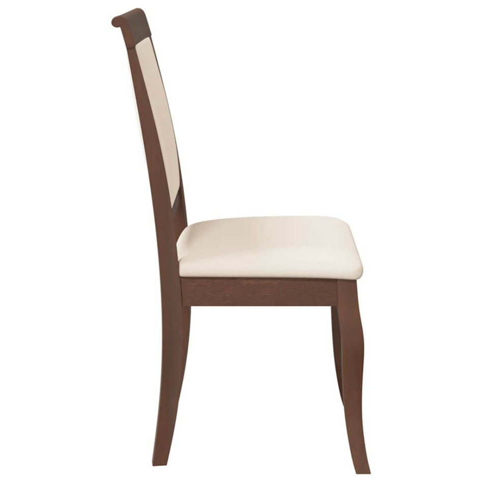 Sillas de comedor con cojines 2 uds madera maciza marrón