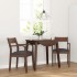 Sillas de comedor con cojines 2 uds madera maciza marrón