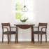 Sillas de comedor con cojines 2 uds madera maciza marrón