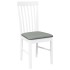 Sillas de comedor con cojines 2uds madera maciza blanco