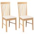 Sillas de comedor con cojines 2 uds madera maciza