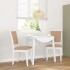 Sillas de comedor con cojines 2uds madera maciza blanco