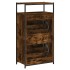 Zapatero de madera de ingeniería roble ahumado 60x34x112