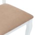 Sillas de comedor con cojines 2uds madera maciza blanco