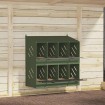 Nido para gallinas con 8 compartimentos de metal verde oliva