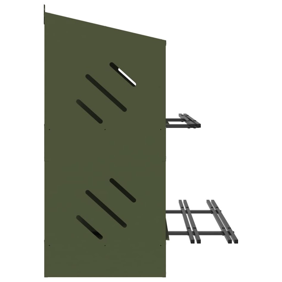 Nido para gallinas con 8 compartimentos de metal verde