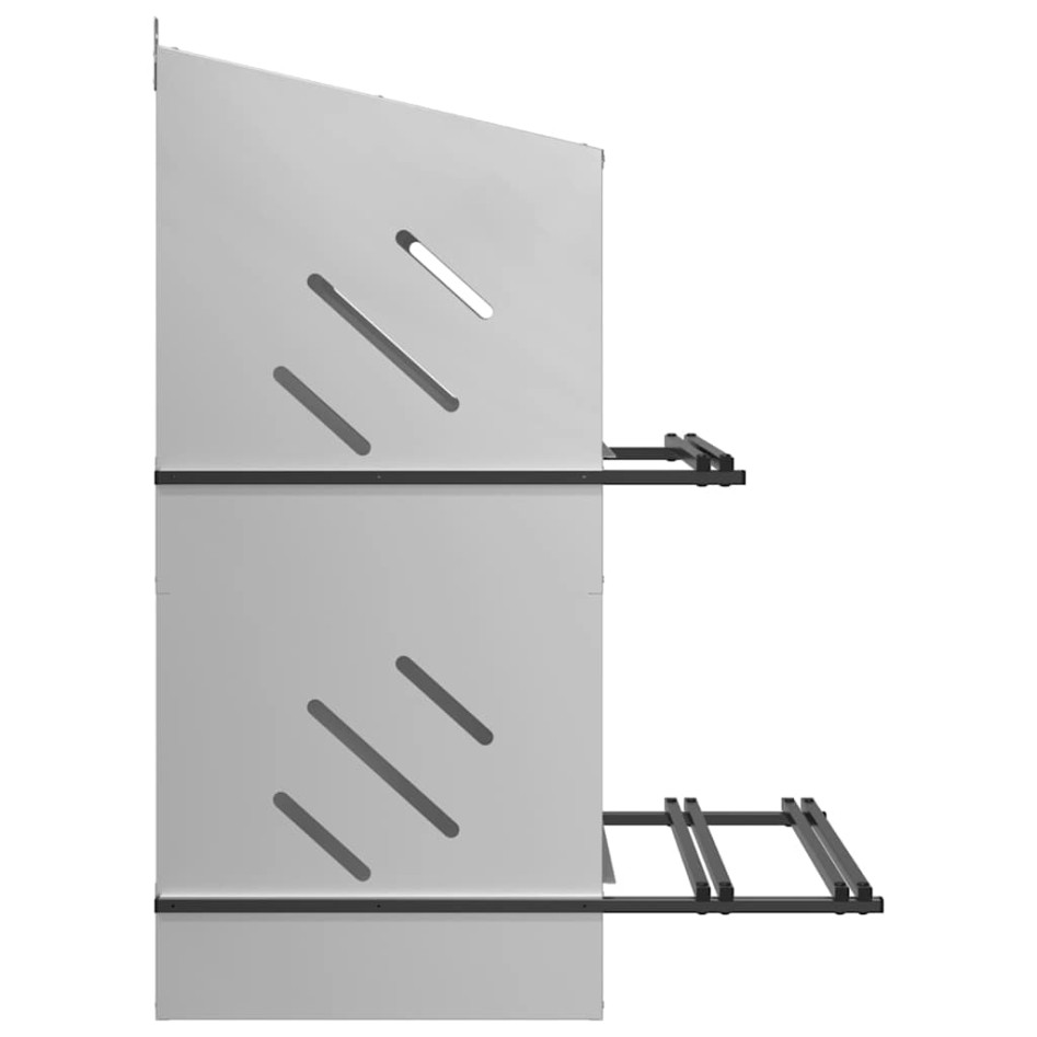 Nido para gallinas con 4 compartimentos plateado