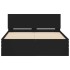 Estructura de cama con cabecero y luces LED negro 140x200