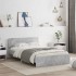 Estructura de cama cabecero y luces LED gris hormigón